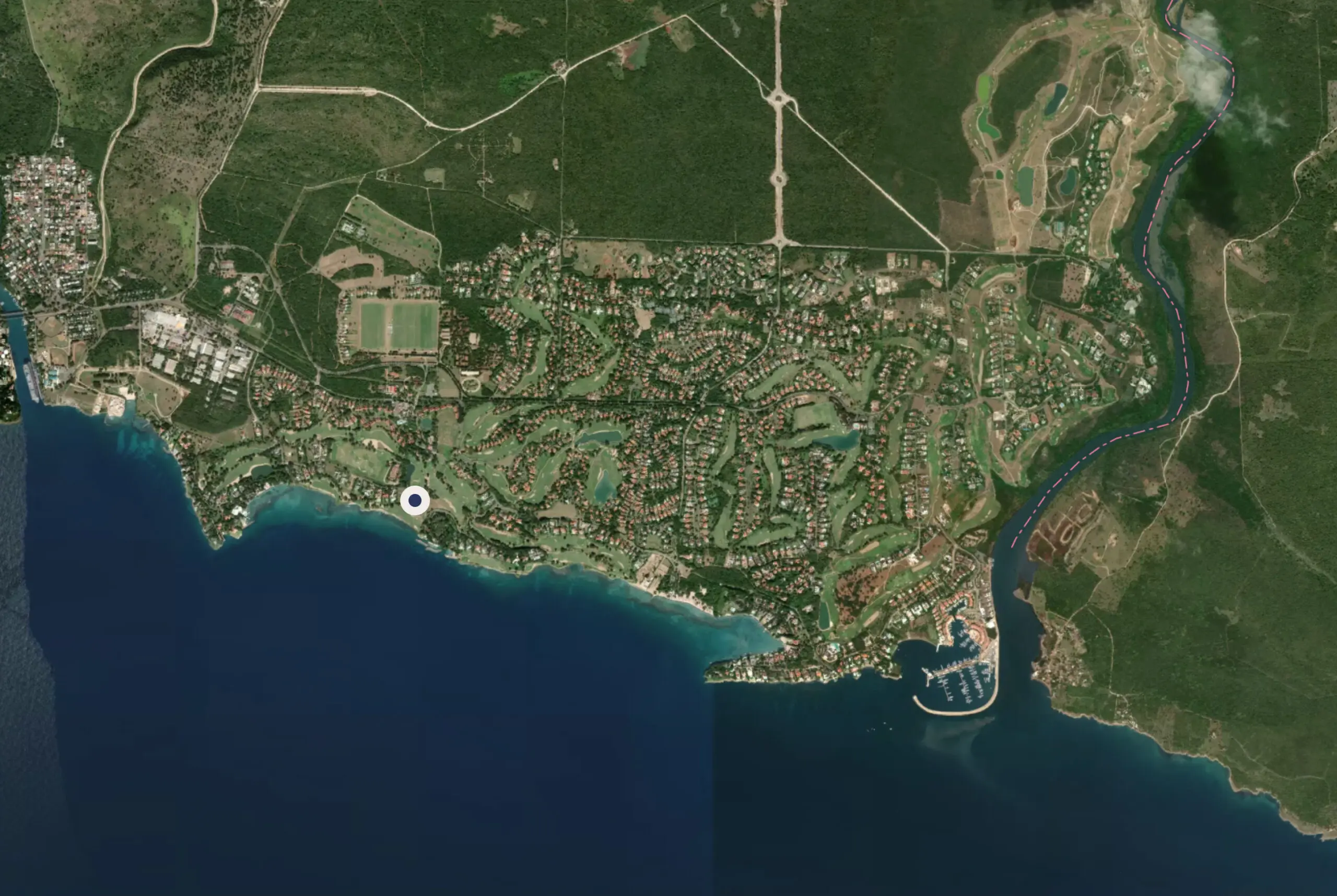 Teeth of the Dog course map